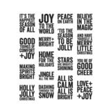 Stampers Anonymous - Tim Holtz - Christmas - Cling Mounted Rubber Stamps - Mini Bold Tidings