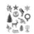 Stampers Anonymous - Tim Holtz - Christmas - Cling Mounted Rubber Stamps - Holiday Things