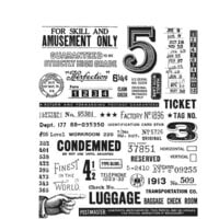 Tim Holtz Mini Blueprints Strip Cling Stamps 3X10-Cocktails - 752830097667