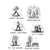 Stampers Anonymous - Tim Holtz - Christmas - Cling Mounted Rubber Stamps - Holiday Sketchbook