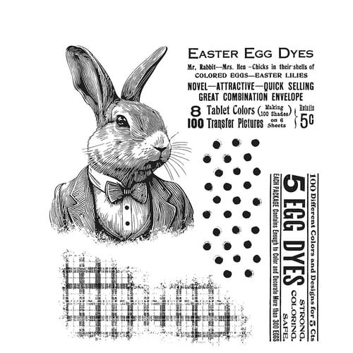Stampers Anonymous - Tim Holtz - Cling Mounted Rubber Stamp - Mr. Rabbit