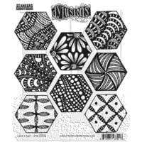 Stampers Anonymous - Dylusions - Cling Mounted Rubber Stamps - Build a Quilt