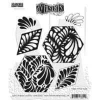 Stampers Anonymous - Dylusions - Cling Mounted Rubber Stamps - Quilts of Brush Strokes