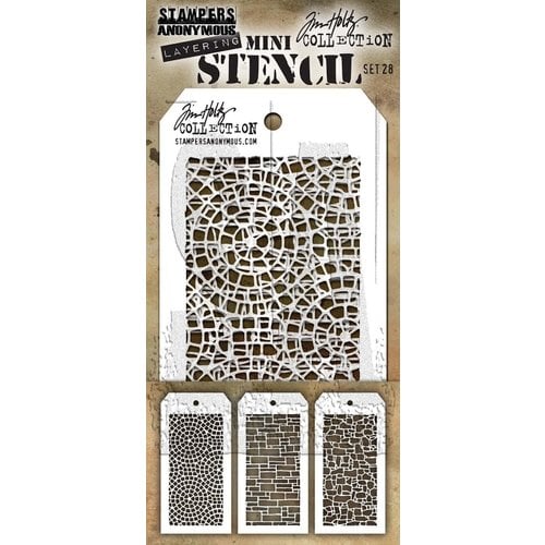 Stampers Anonymous Tim Holtz Stencil Mini Set #28