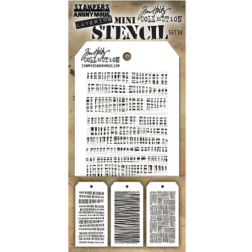 Stampers Anonymous Tim Holtz Stencil Set 34