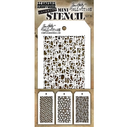 Stampers Anonymous - Tim Holtz - Layering Stencil - Mini Set 35