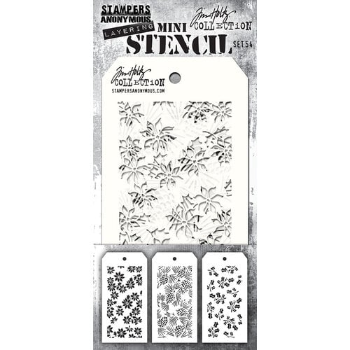 Stampers Anonymous -Tim Holtz - Christmas - Mini Stencils Set 54