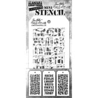 Stampers Anonymous - Tim Holtz - Mini Stencils - Set 58
