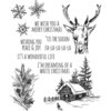 Stampers Anonymous - Tim Holtz - Christmas - Cling Mounted Rubber Stamp Set - Scribble Woodland