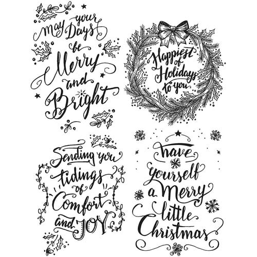 Stampers Anonymous - Tim Holtz - Christmas - Cling Mounted Rubber Stamp Set - Doodle Greetings 1