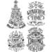 Stampers Anonymous - Tim Holtz - Christmas - Cling Mounted Rubber Stamps - Doodle Greetings 2