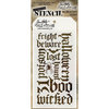 Stampers Anonymous - Tim Holtz - Layering Stencil - Halloween Script