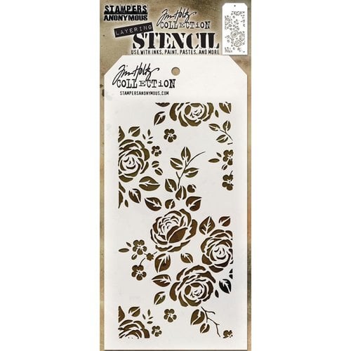 Stampers Anonymous - Tim Holtz - Layering Stencil - Roses