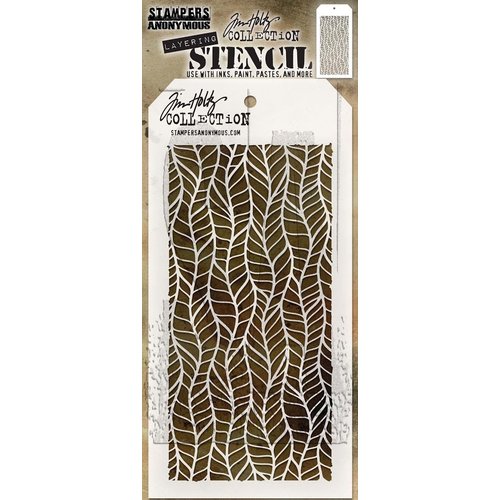 Stampers Anonymous - Tim Holtz - Layering Stencil - Feather