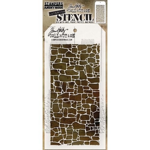 Stampers Anonymous - Tim Holtz - Layering Stencil - Stone