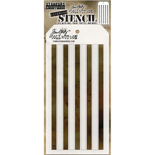 Stampers Anonymous - Tim Holtz - Layering Stencil - Shifter Stripes