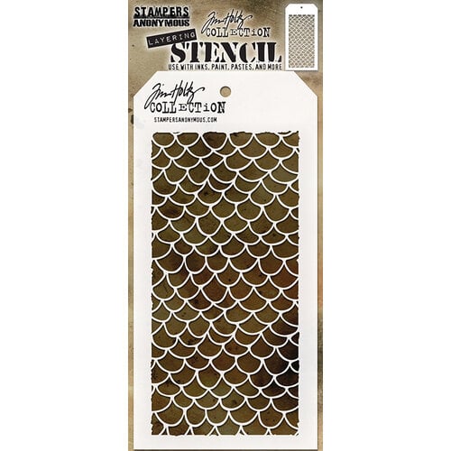 Stampers Anonymous - Tim Holtz - Layering Stencil - Scales