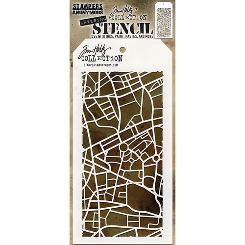 Stampers Anonymous - Tim Holtz - Layering Stencil - Metropolis