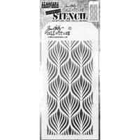 image of Stampers Anonymous - Tim Holtz - Stencils - Deco Feather