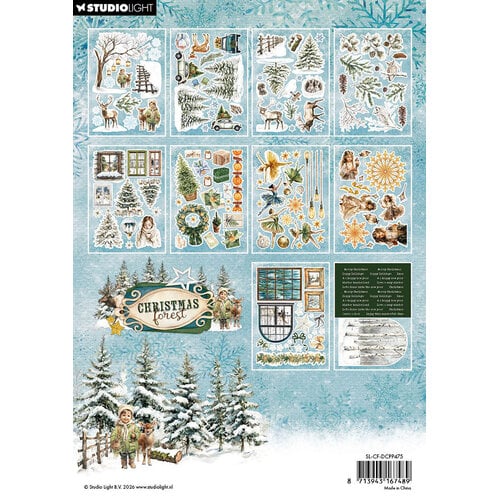 Studio Light - Christmas Forest Collection - Die Cut Paper Pad - Elements