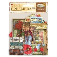 Stamperia - Sunflower Art Collection - Ephemera - Elements and Poppies