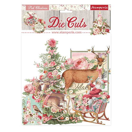 Stamperia - Pink Christmas Collection - Assorted Die Cuts