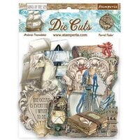 Stamperia - Songs Of The Sea Collection - Assorted Die Cuts - Ship and Treasures