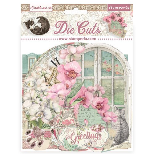 Stamperia - Orchids And Cats Collection - Assorted Die Cuts