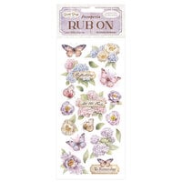 Stamperia - Quiet Days Collection - Rub-On Transfers - Hydrangea and Butterfly