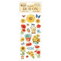 Stamperia - Sunflower Art Collection - Rub-On Transfers - Poppies