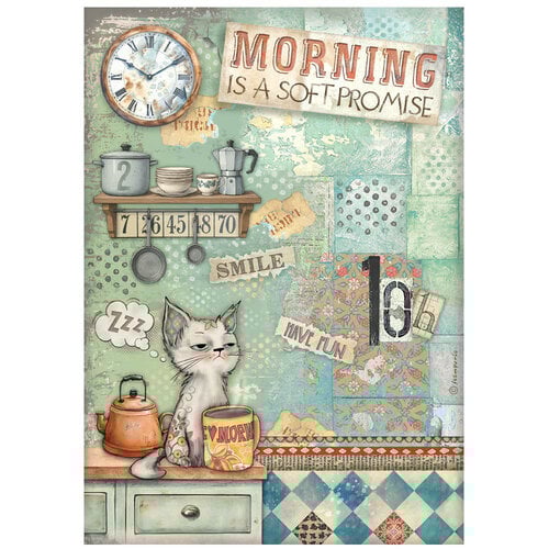 Stamperia - Furry Friends Collection - A4 Rice Paper - Morning is a Soft Promise