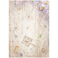 Stamperia - Quiet Days Collection - A4 Rice Paper - Sewing