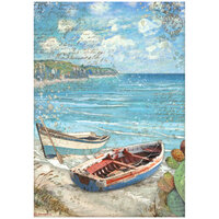 Stamperia - Blue Dream Collection - A4 Rice Paper - Boats