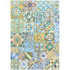 Stamperia - Blue Dream Collection - A4 Rice Paper - Tiles