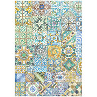 Stamperia - Blue Dream Collection - A4 Rice Paper - Tiles