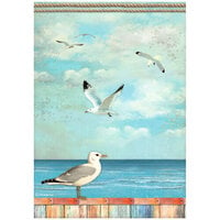 Stamperia - Blue Dream Collection - A4 Rice Paper - Seagulls