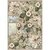 Stamperia - Vintage Library Collection - A4 Rice Paper - Flowers And Letters