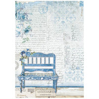 Stamperia - Blue Land Collection - A4 Rice Paper - Bench