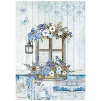 Stamperia - Blue Land Collection - A4 Rice Paper - Window