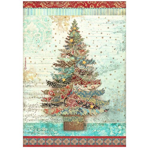 Stamperia -  Christmas Greetings Collection - A4 Rice Paper - Tree