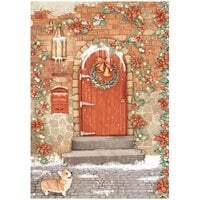 Stamperia - All Around Christmas Collection - A4 Rice Paper - Red Door