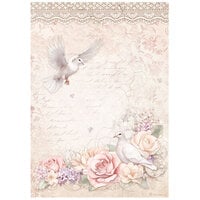 Stamperia - Romance Forever Collection - A4 Rice Paper - Doves