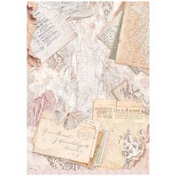 Stamperia - Romance Forever Collection - A4 Rice Paper - Letters