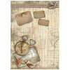 Stamperia - Sea Land Collection - A4 Rice Paper - Compass