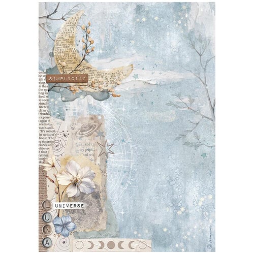 Stamperia - Secret Diary Collection - A4 Rice Paper - Moon