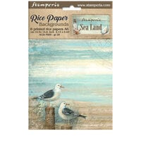 Stamperia - Sea Land Collection - A6 Rice Paper - Backgrounds