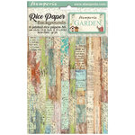 Stamperia - Garden Collection - A6 Rice Paper - Backgrounds - 8 Pack
