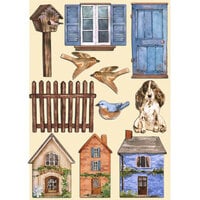 Stamperia - Welcome Home Collection - Create Happiness - Colored Wooden Shapes - Houses