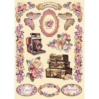 Stamperia - Romance Forever Collection - Colored Wooden Shapes
