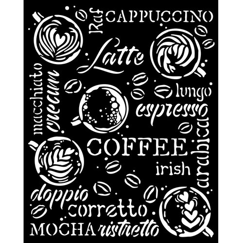 Stamperia - Coffee And Chocolate Collection - Stencils - Cappuccino